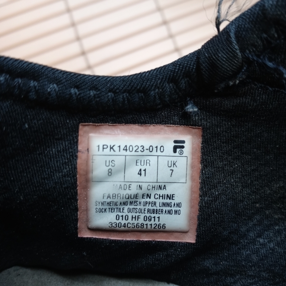 Fila Skelatoes black mesh fabric barefoot shoes. Bungee lace. men's sz 8 . 23 pm - Picture 8 of 10